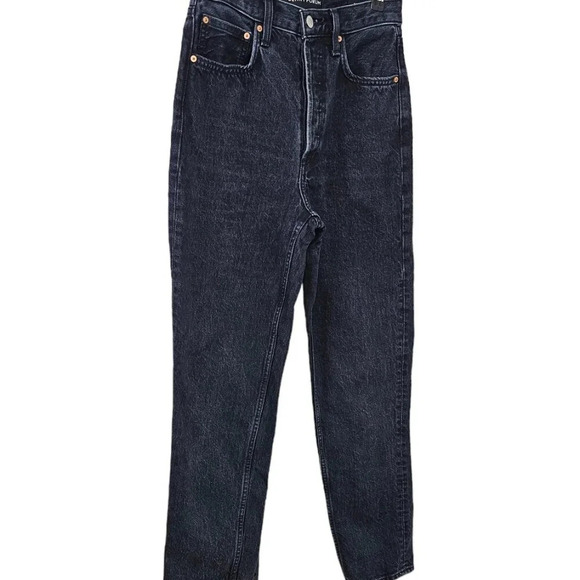 Denim Forum The  BF High Rise Loose Jeans Size 24 Black Eyeliner Wash Denim - Picture 3 of 10